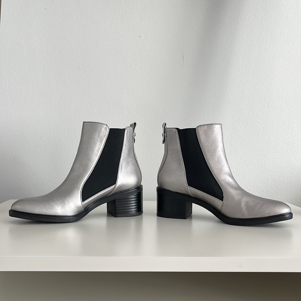 Zara Silver Ankle Boots